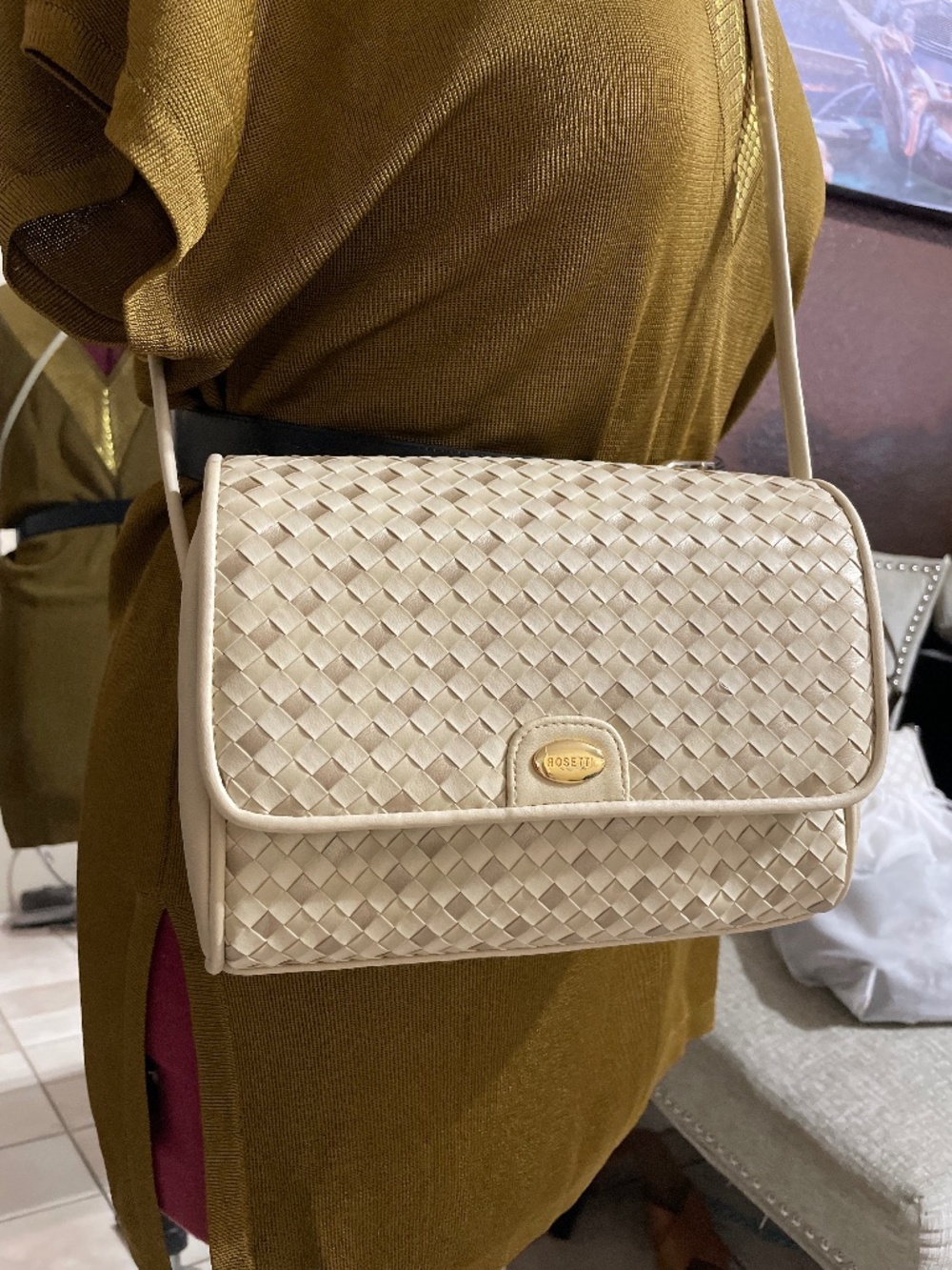 ROSETTI woven leather vintage crossbody bag